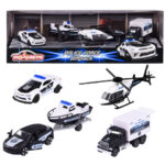 Geschenkset aus 4 Polizei Fahrzeugen von Majorette