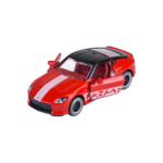 Majorette Nissan Z – Vorderansicht des roten Modellautos aus der CastHeads Series mit Freilauf und authentischen Details.