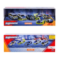 Majorette Tune it Safe 5 pieces Giftpack – Polizei-Geschenkset mit 5 Modellautos – Verpackung