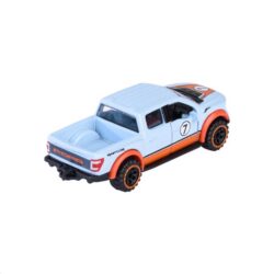 Majorette Ford F-150 Raptor hellblau/orange – Rückansicht