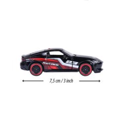 Majorette Nissan Z – schwarzer Racing-Sportwagen – Seitenansicht