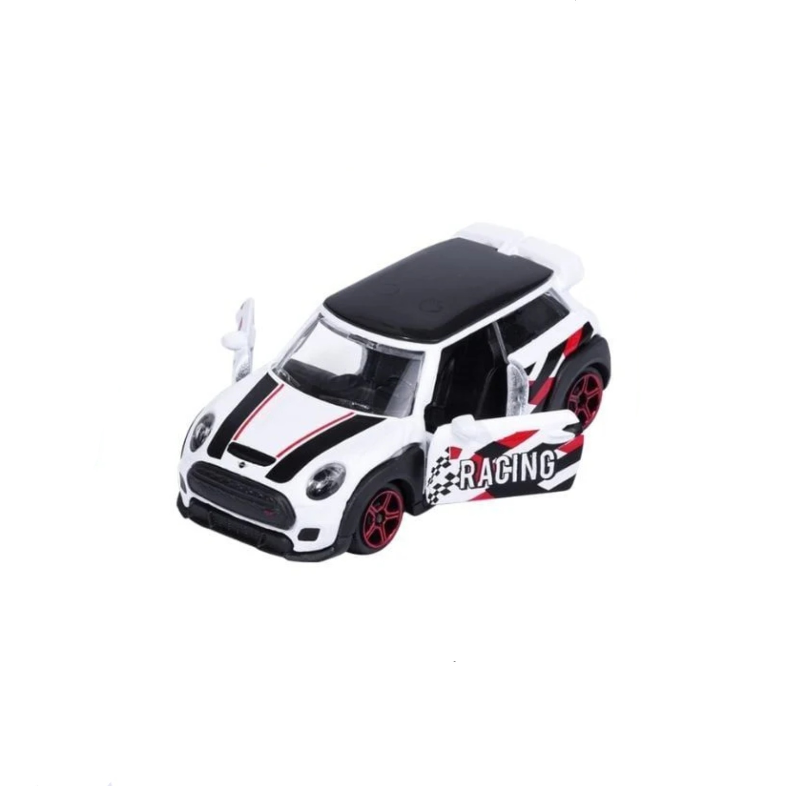 Majorette MINI John Cooper Works GP Racing weiß – Vorderansicht Majorette MINI John Cooper Works GP Racing weiß – Vorderansicht