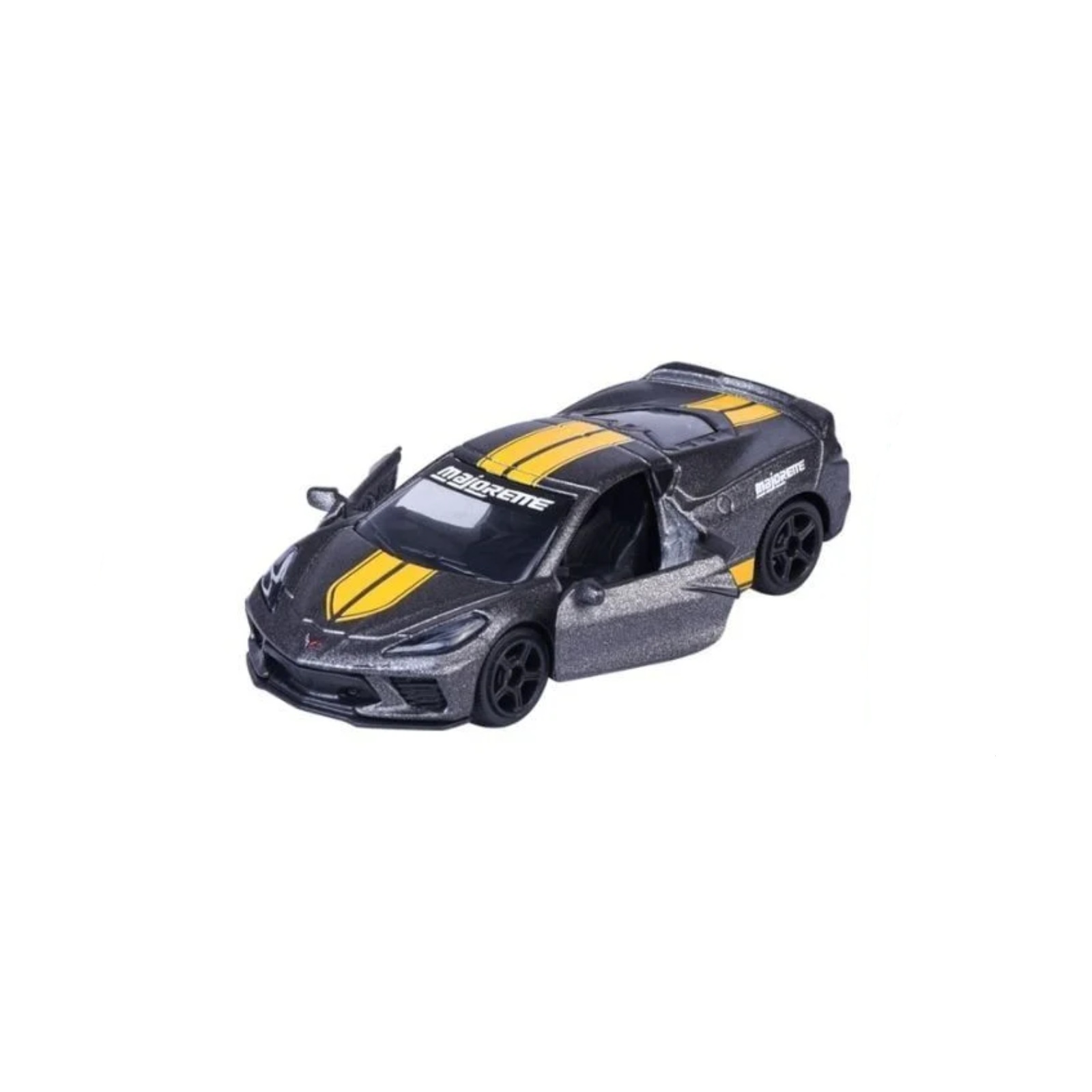 Majorette Chevrolet Corvette C8 Stingray – Racing, dunkelgrau – Vorderansicht Majorette Chevrolet Corvette C8 Stingray – Racing, dunkelgrau – Vorderansicht