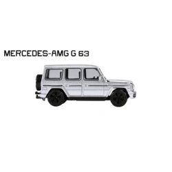 Majorette Mercedes-AMG G 63 – silberner Geländewagen mit Motorhaube – Seitenansicht