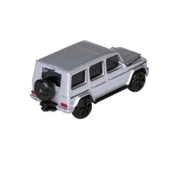 Majorette Mercedes-AMG G 63 – silberner Geländewagen mit Motorhaube – Seitenansicht