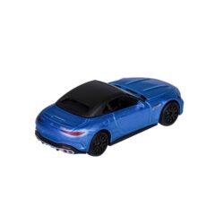 Majorette Mercedes-AMG SL 63 – blaues Cabriolet mit schwarzem Dach – Seitenansicht