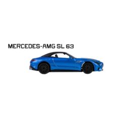 Majorette Mercedes-AMG SL 63 – blaues Cabriolet mit schwarzem Dach – Seitenansicht