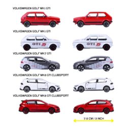 Majorette Volkswagen Golf GTI 50 – 5er-Giftpack – Seitenansicht