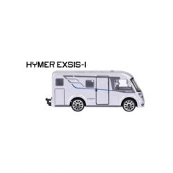 Majorette Hymer Exsis-i Wohnmobil silber – Seitenansicht