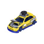 Majorette Honda Civic Type R EK9 – gelb-blaues JDM-Tuningmodell – Vorderansicht