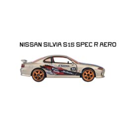 Majorette Nissan Silvia S15 Spec R Aero – silbernes JDM-Coupé – Seitenansicht