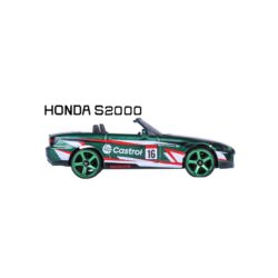 Majorette Honda S2000 – grüner Castrol-Roadster – Seitenansicht